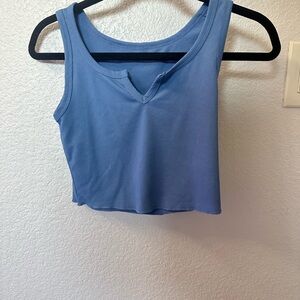 Blue Tank Top Cropped